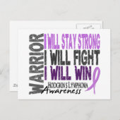 Hodgkins Lymphoma Warrior Postkarte (Vorne/Hinten)