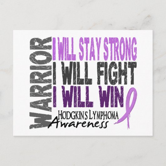 Hodgkins Lymphoma Warrior Postkarte (Vorderseite)