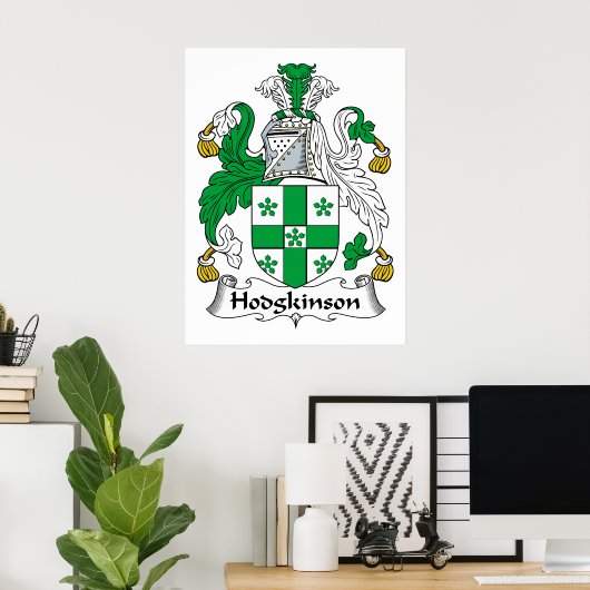Hodgkinson-Familienwappen Poster (Heimbüro)