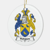 Hodgson-Familienwappen Keramik Ornament (Links)