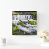 Hodgson Spring Falls Wall Clock Quadratische Wanduhr (Zuhause)