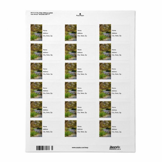 Hodgson Spring Flow Address Label Adressaufkleber (Vorne)