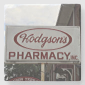 Hodgson's Pharmacy Athens Georgia Marble Untersetz Steinuntersetzer (Vorderseite)