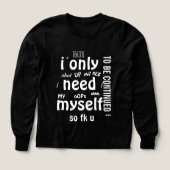 hodie with a small text to read  (Design Vorderseite)