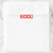 Hodl Briefmarke Runder Aufkleber (Tasche)