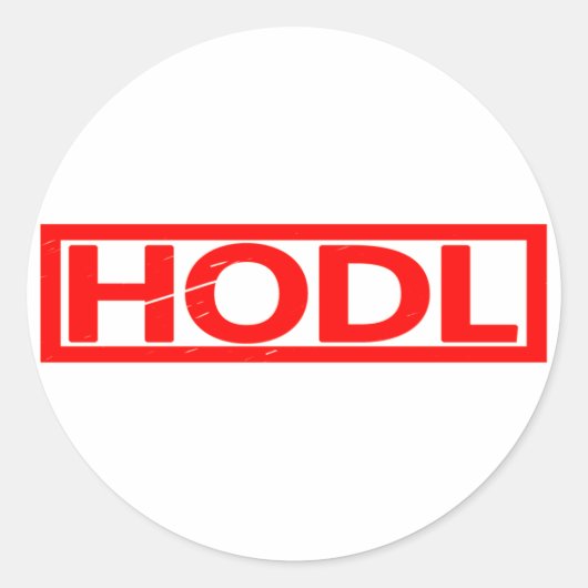 Hodl Briefmarke Runder Aufkleber (Vorderseite)