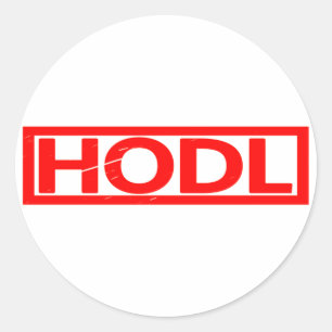 Hodl Briefmarke Runder Aufkleber