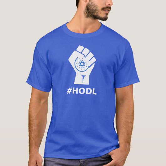 HODL Cardano ADA: Weiß T-Shirt (Vorderseite)