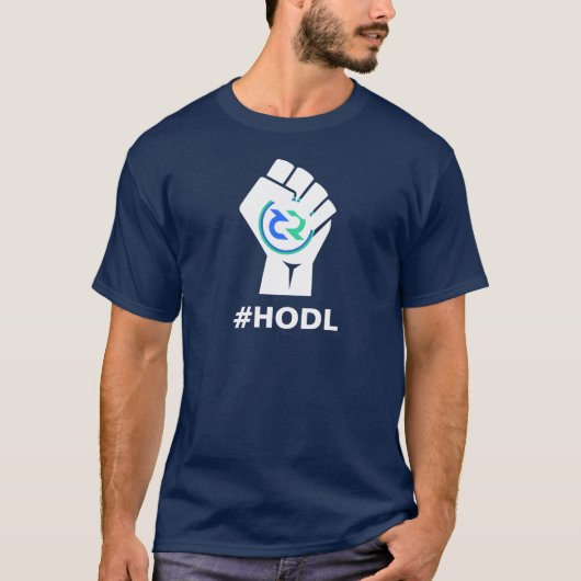 HODL Decred DCR-Logo: Weiß T-Shirt (Vorderseite)