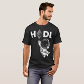 HODL Ethereum Astronaut Crypto Design T-Shirt (Vorne ganz)