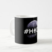 #HODL Ethereum zur Mond-Schwarz-Tasse Kaffeetasse (Vorderseite Links)