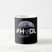 #HODL Iota zur Mond-Schwarz-Tasse Kaffeetasse (Mittel)