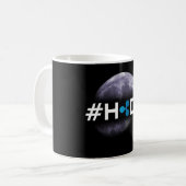 #HODL Kräuselung zur Mond-Schwarz-Tasse Kaffeetasse (Vorderseite Links)