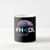 #HODL Kräuselung zur Mond-Schwarz-Tasse Kaffeetasse (Mittel)