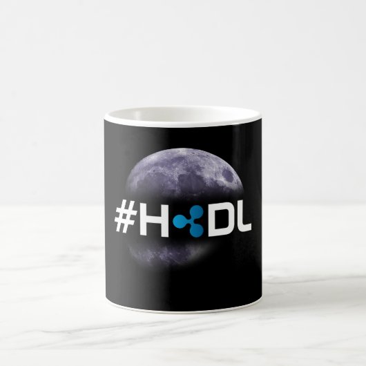 #HODL Kräuselung zur Mond-Schwarz-Tasse Kaffeetasse (Mittel)