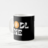 Hodl me Bitcoin Kaffeetasse (Vorderseite Links)