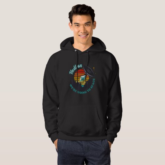 Hodl On We're Going To Space Ethereum Crypto Retro Hoodie (Vorne ganz)