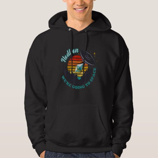 Hodl On We're Going To Space Ethereum Crypto Retro Hoodie (Vorderseite)