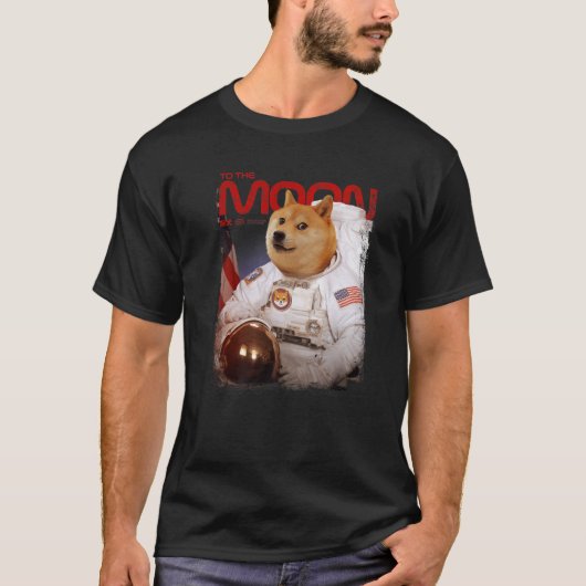 HODL SHIB zum Mondastronauten Shiba in Token Cr T-Shirt (Vorderseite)