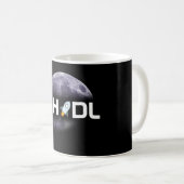#HODL Sternlumen zur Mond-Schwarz-Tasse Kaffeetasse (VorderseiteRechts)