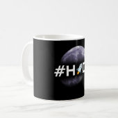 #HODL Sternlumen zur Mond-Schwarz-Tasse Kaffeetasse (Vorderseite Links)