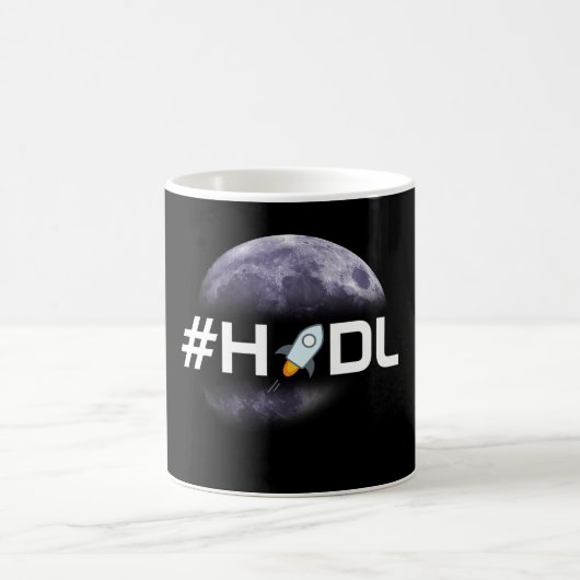 #HODL Sternlumen zur Mond-Schwarz-Tasse Kaffeetasse (Mittel)