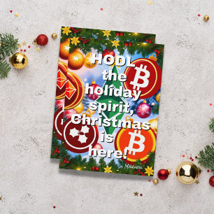 HODL the Joy: Crypto Weihnachtsmann ist hier! Feiertagskarte