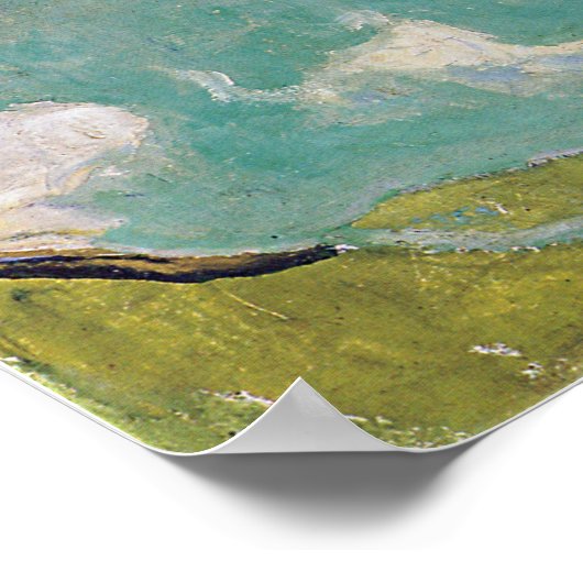 Hodler - Caux Landschaft mit steigenden Wolken 191 Poster (Ecke)