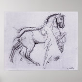 Hodler - Cavalryman Striding a Horse 1908 Poster (Vorne)