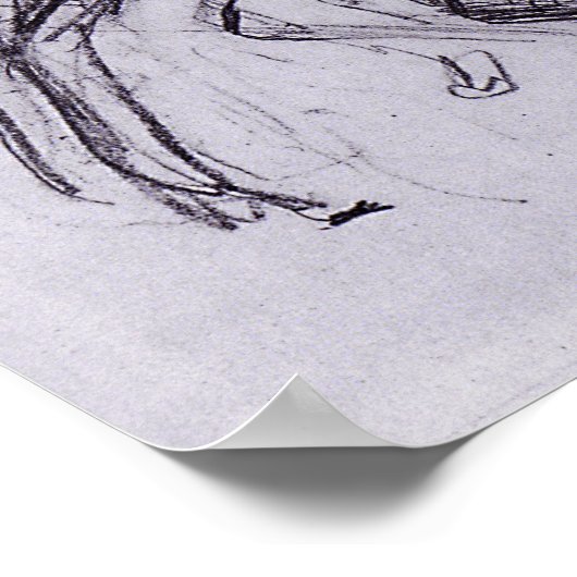 Hodler - Cavalryman Striding a Horse 1908 Poster (Ecke)