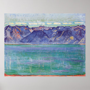 Hodler - Genfersee, Ansichten des Savoyer Berges 1 Poster
