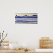 Hodler - Genfersee mit Mont Blanc am Morgen L... Poster (Küche)