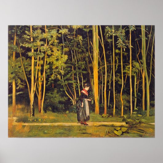 Hodler - Kante des Waldes 1885 Poster (Vorne)