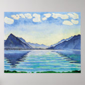 Hodler - Lake Thun Symmetric Reflection 1905 Poster (Vorne)