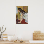 Hodler - Mädchen im Fenster 1890 Poster (Küche)