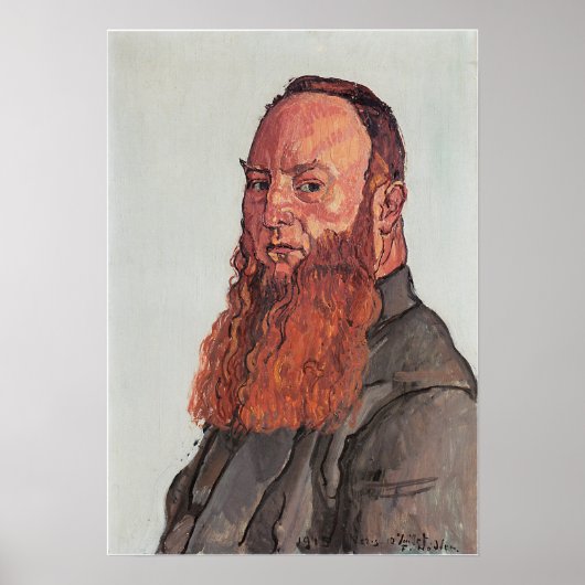 Hodler - Portrait von James Vibert 1915 Poster (Vorne)