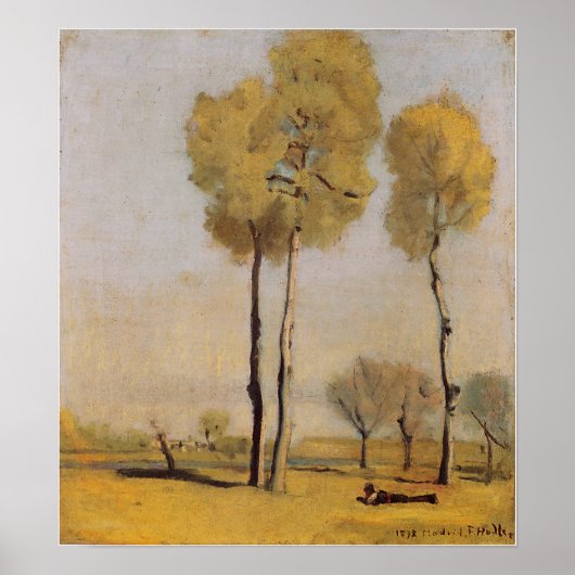 Hodler - Spanische Landschaft 1878 Poster (Vorne)