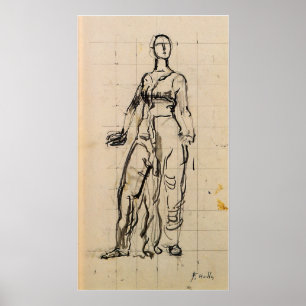 Hodler - Stehende drapierte Figur 1913 Poster