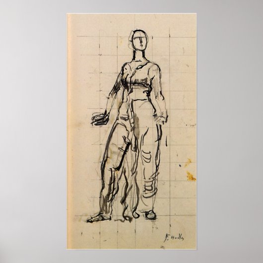 Hodler - Stehende Raute Abbildung 1913 Poster (Vorne)