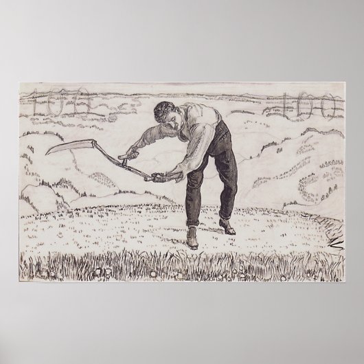 Hodler - The Working Mower 1909 Poster (Vorne)