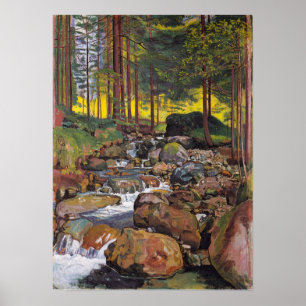 Hodler - Wald mit Bergbach 1902 Poster
