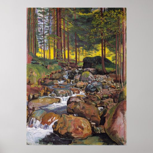 Hodler - Wald mit Bergbach 1902 Poster (Vorne)