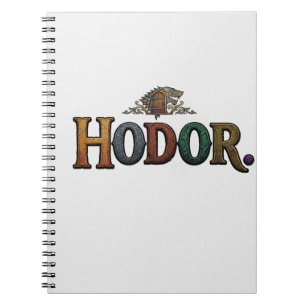 Hodor. Lustiges Minimal Zitat T-Shirt Notizblock