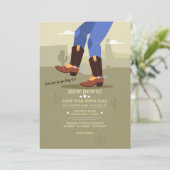 Hoedown Country Wester Einladung (Stehend Vorderseite)