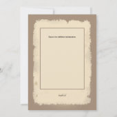 Hoedown Country Western Invitation Customized Einladung (Rückseite)