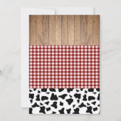 Hoedown-rustikale Land-Westerneinladung Einladung (Rückseite)