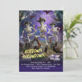 Hoedown Throwdown, Halloween Dance Party Einladung (Stehend Vorderseite)