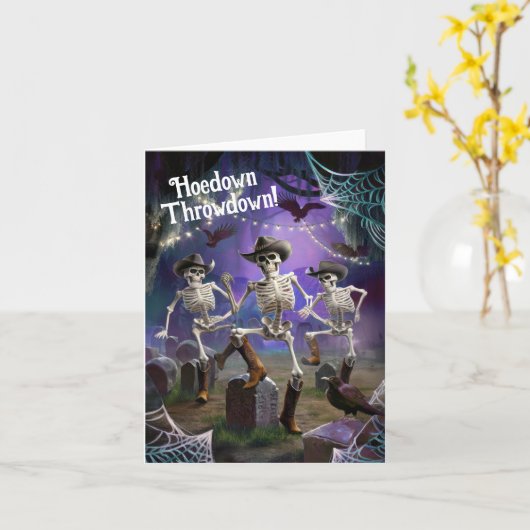 Hoedown Throwdown, Tanzskelette, individuell anpas Karte (Gelbe Blume)