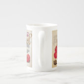 Hoefnagel antiker Insekten-Blumenkaffee Porzellantasse (Rückseite)