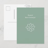 Hoera Een Kleintje Nieuwe Baby Bloem Quote Kaart Postkarte (Vorne/Hinten)